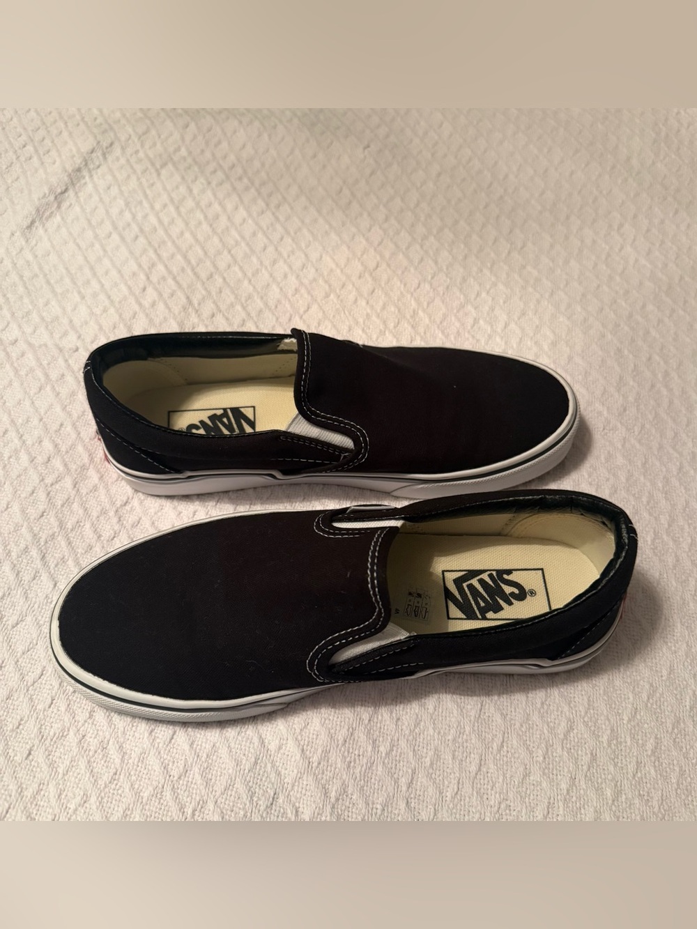 Vans Slip-On Canvas Loafers - Black/White